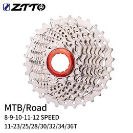 ZTTO MTB Road Bike 89101112 Speed Cassette 11v 25T28T30T32T34T36T Sprocket K7 10v Bicycle Freewheel 231221