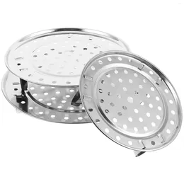 Double Boilers Air Fryer Steam Rack Rice Cooker Stainless Tool Tray Cotton Steaming With Holes