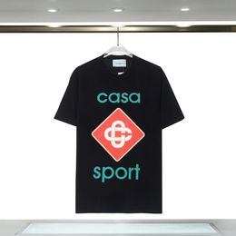 Mens T Shirt designer Casabl anca Letter printing Plus Tees High Street Short sleeve Cotton Top Tees fashion Men Women Casual T-shirt Streetwear 56 Colour