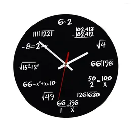 Wall Clocks VORCOOL Creative Mathematics Blackboard Clock Teacher Gift For Classroom Home Office (Black)