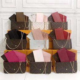 Luxury Brand Designer Pochette Bag Crossbody Bag Women 3 Set Shoulder Bags Cross body with Coin Purse 12 Colours Straps L448949 L61276