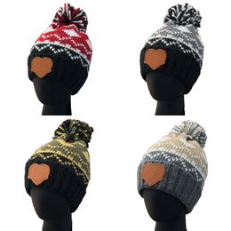 Designer knitted Beanie Hat Soft Faux Fur Bobble Pom Thickening Warm Skull Cap Man Woman beanie