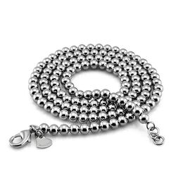 Necklace Fashion Jewellery For Men Beads Pendant Simple Solid 925 Sterling Silver 5 Mm 66cm Charm Long Chains329k