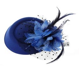 Hair Clips Barrettes Fascinator Hats Headband Womens Feather Flower Brides Accessories Wedding8978162