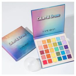 Shadow Waterproof LongLasting HANDAIYAN 30 Colours Eyeshadow Makeup Matte & Shimmer Eye Pressed Powder Rainbow Palette For Women Beauty E