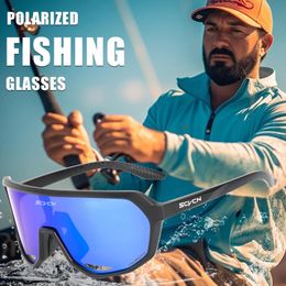 Scvcn Fishing Sunglasses Square Polarised UV400 Glasses For Men Women Driving Golf Running Cycling Eyewear 231221