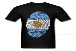 Men039s TShirts Argentina Flag Fingerprint Tshirt For Man Black Tees Vintage T Shirt Summer Cartoon Clothing Groups Student T2741864