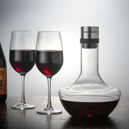 1000ML Big Decanter Handmade Crystal Red Wine Brandy Champagne Glasses Decanter Bottle Jug Pourer Aerator For Family Bar 231220