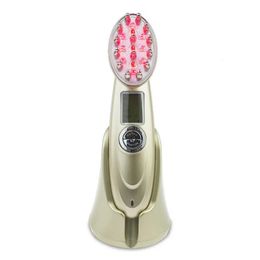 Beauty RF Laser Hair Regrowth Brush Prevent Anti Loss LED P on Growth Comb Scalp Vibration Massager 231221