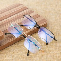 Sunglasses Unisex Progressive Multifocal Reading Glasses Titanium Frame Metal Presbyopia Eyewear Bifocal Anti Blue Light235U