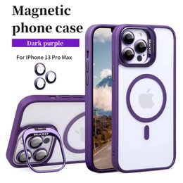 High Quality Magnetic Shockproof Phone Case With Camera Film for iPhone 15 14 13 12 11 Pro Max Cases With OPP Bag