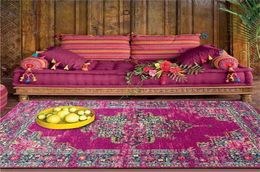 star Persian Ethnic Style Carpet Purple For Living Room Vintage Carpet Girl Bedroom Bohemia Geometric Rug Mat Hallway 2103175908678