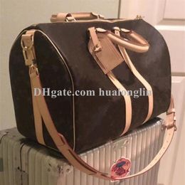 5A TOP Grade Quality Woman bag duffle man bags handbag purse tote travel bags flower checkers grid ladies fashion designer large b294n