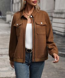 2024 Autumn Fashion Women's Wear Maillard European and American Jackets for Women 231221