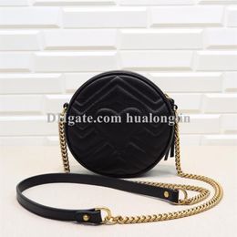 Designer Round Bag Woman Handbag Purse clutch ladies girls cards holder phone cross body Genuine Leather Original box quality186S