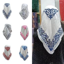 Scarves Delicate Headscarf For Ladies Lightweight Middle Eastern Shawls Wedding Party Embroidery Anti Uv Scarf