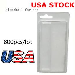 USA STOCK Clamshell Packaging for 2ML 1ml Disposable Vape Pen Blister Case Package Vaporizers Pack for Pens OEM Paper Card 800pcs/lot with hanger Empty