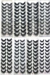 False Eyelashes 10 Pairs 825mm 3d Mink Lashes Bulk Faux With Custom Box Wispy Natural Pack Short Wholes7974666