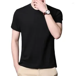 Men's T Shirts Cotton Short Sleeve T-shirt Loose Crew Neck Simple Youth Trend Tops Base Shirt Male Summer Tshirt