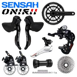 SENSAH EMPIRE 2x11Speed Road Bike Groupset with Hydraulic Disc Brakes Crankset 11v Shifter Cassette Chain for 5800 105 R7000 231221