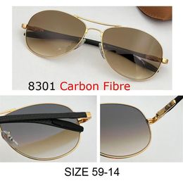 Top quality lmetal oval frame Sunglass for Men Women Driving Round sunglasses with carbon Fibre leg Retro Male Female UV400 Oculos214Z