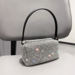 Handle s Evening bag silver Crystal Bling Top Bags for Women Purses and Handbags Luxury Designer Women s l231220