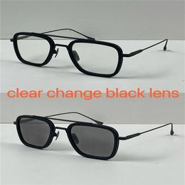 Pochromic Sun Glasses lens Colours changed in sunshine from crystal clear to dark design 006 square frames vintage popular style226J