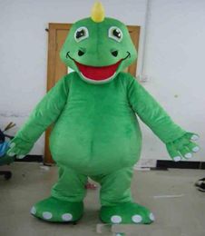 2019 Factory Outlets plush fur suit green dino dinosaur mascot costume for adult to wear8062975