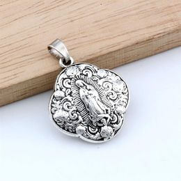 20pcs lots Antique Silver Virgin Mary Religious Alloy Charm Pendant Fit Necklace DIY Accessories 25 8x35mm A-480a264l