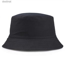 Wide Brim Hats Bucket Hats Solid Colour Black Foldable Bucket Hat Beach Sun Hat Street Headwear Fisherman Outdoor White Cap Men and Woman HatL231221
