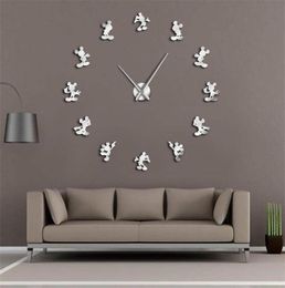 Classic Cartoon Modern Design Anime Themed Mouse Kitchen DIY Wall Clock 3d Saat reloj de pared Watch Housewarming Gift Kids Room Y8938040