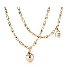 Fashion hardwear Jewellery necklace designer luxury Horseshoe pendants series necklaces Rose Gold Platinum Chain diamond adult jewel273Y