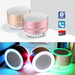 Soundbar Soundbar Mini Wireless Bluetooth Speaker Subwoofer 3.5mm Aux TF Card Flash Drive MP3 Music Player for Cellphone Computer Light so