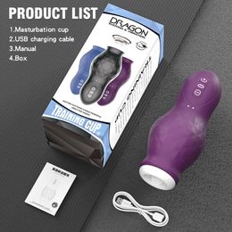 Masturbators Men s Fully Automatic Dragon Kiss Aeroplane Cup Glans Vibration Suction Massager Penis Exercise Device Fun Toy Supplies 231221