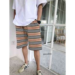 Causla burberrrys Men Black Sale Summer Knit mesh striped shorts Khaki White homme Classic Short