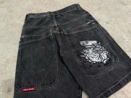 JNCO Shorts Y2K Hip Hop Graphic Print Baggy Denim Gym Shorts Men's Women's Summer Harajuku Gothic Men Basketball Shorts 231220