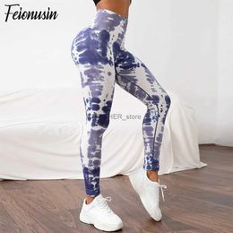 Yoga Outfit Colorful Casual Sports Tights Seamless Tie Dye Leggings Sport Leggings Women Sexy Leggings High Waist Yoga Pants Running ClothesL2312211