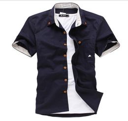2016 summer mens dress shirts personality small mushroom embroidery Korean Slim shirt men shortsleeved shirt9743674