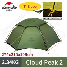 Shelters Naturehike 2023 Upgrade Cloud Peak 2 Camping Tent 150D/20D Silicone Ultralight Outdoor Hiking Portable Windproof 4 Seasons Tent