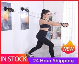 Rope Trainer Rope Pull Exercise Machine Resistance Bands with Handles Trainer Suction Cup Home Fitness Pilates Rope Gym 1PCS 201212230672