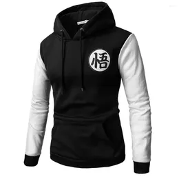 Men's Hoodies Contrast Colour Patchwork Sleeve Men Sweatshirts Casual Sport Sweater Youth Hoody Pullover Jumpers Hooded Tracksuits Tops