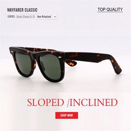54mm Square Sol Gafas Sunglasses Designer Retro Vintage Glass Slanted Sloped Sun De UV400 Inclined 50mm Women Size Oculos Glasses 305g