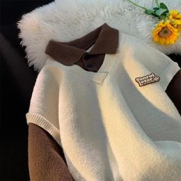Fashion korean Street Simple Cute Polo Hoodie Winter Y2K Personalized Harajuku men and women Lazy Loose vintage 231221