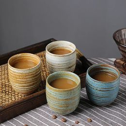 Stoare Coffee Mug Vintage Handmade Glaze Large Tea Cup Ceramic Creative Personal Water Cups Master Two-tone Espresso 200ml 231221