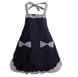 Cute Retro Lovely Vintage Ladies Kitchen Fashion Flirty Women039s Aprons with Pockets Black Patterns for Mother039s Day Gift6058018