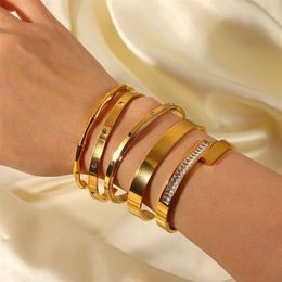 Whole 10pcs lot 18k gold silver bracelet bangle cuff Pulsera Mixed Colour and size288w