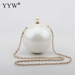 ABS Round Ball Shoulder Bag Evening Clutch Women 2021 Fashion Chain Crossbody Bags278u