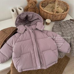 Down Coat Winter Korean Children's Warm For Boys And Girls With Western Style Thickened Cotton Jacket