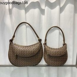 BottegaaVeneta Gemellis Bags Woven Bag Genuine Leather New Fashion Nicole Kidman Lazy Twin Celebrity Style One Shoulder Underarm Female frj