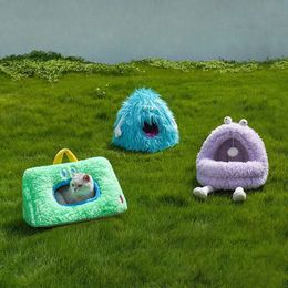 Cat Warm Plush House Winter Fleece Pet Sleeping Rest Cushion Kennel Puppy Dog Indoor Cosy Cave Funny Monster Shape 231221